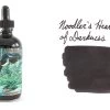 Noodler's Heart Of Darkness - 4.5oz Bottled Ink With Free Charlie Pen -Office Tools Noodlers HeartOfDarkness BS SwabText