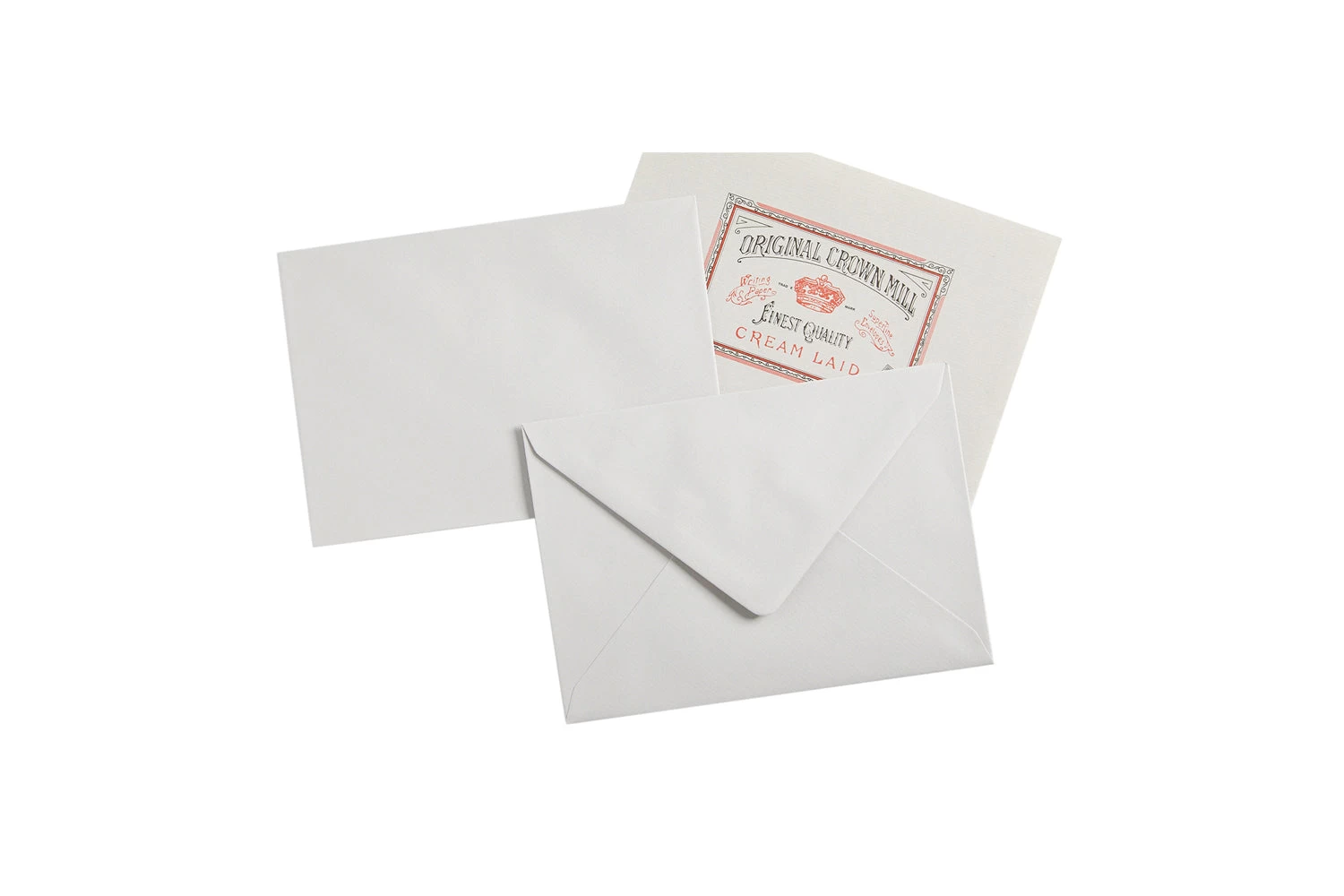 Original Crown Mill Classic Laid Small Envelopes - Grey 3 Original Crown Mill Classic Laid Small Envelopes - Grey