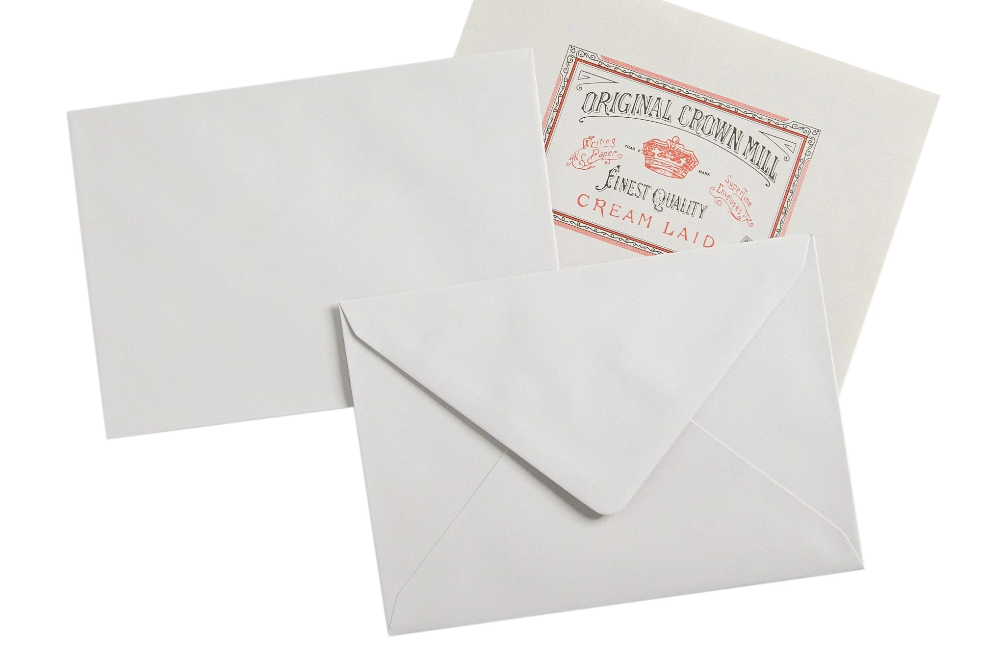 Original Crown Mill Classic Laid Small Envelopes - Grey 4 Original Crown Mill Classic Laid Small Envelopes - Grey - Image 2