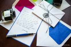 Original Crown Mill Bicolor A5 Correspondence Set - White/Royal Blue -Office Tools OriginalCrownMill StationerySet Group