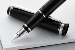 Pilot Falcon Fountain Pen - Black/Rhodium -Office Tools Pilot Falcon Black Rhodium 6