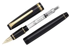 Pilot Falcon Fountain Pen - Black/Gold -Office Tools Pilot Falcon GoldRhodium OW 3