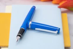 Pilot Falcon Fountain Pen - Blue -Office Tools Pilot Falcon Rhodium Blue Stock 2