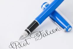 Pilot Falcon Fountain Pen - Blue -Office Tools Pilot Falcon Rhodium Blue Stock 3