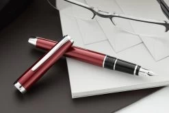 Pilot Metal Falcon Fountain Pen - Burgundy -Office Tools Pilot MetalFalcon Burgundy 3