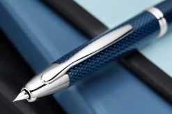 Pilot Vanishing Point Fountain Pen - Blue Carbonesque -Office Tools Pilot VanishingPoint BlueCarbonesque 6