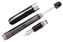 Pineider Avatar UR Twin Tank Touchdown Fountain Pen - Graphene Black -Office Tools Pineider Avatar TTT Black OW 3