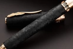 Pineider Forged Carbon Fountain Pen - Rose Gold Trim (Limited Edition) -Office Tools Pineider ForgedCarbon RoseGold LE 7