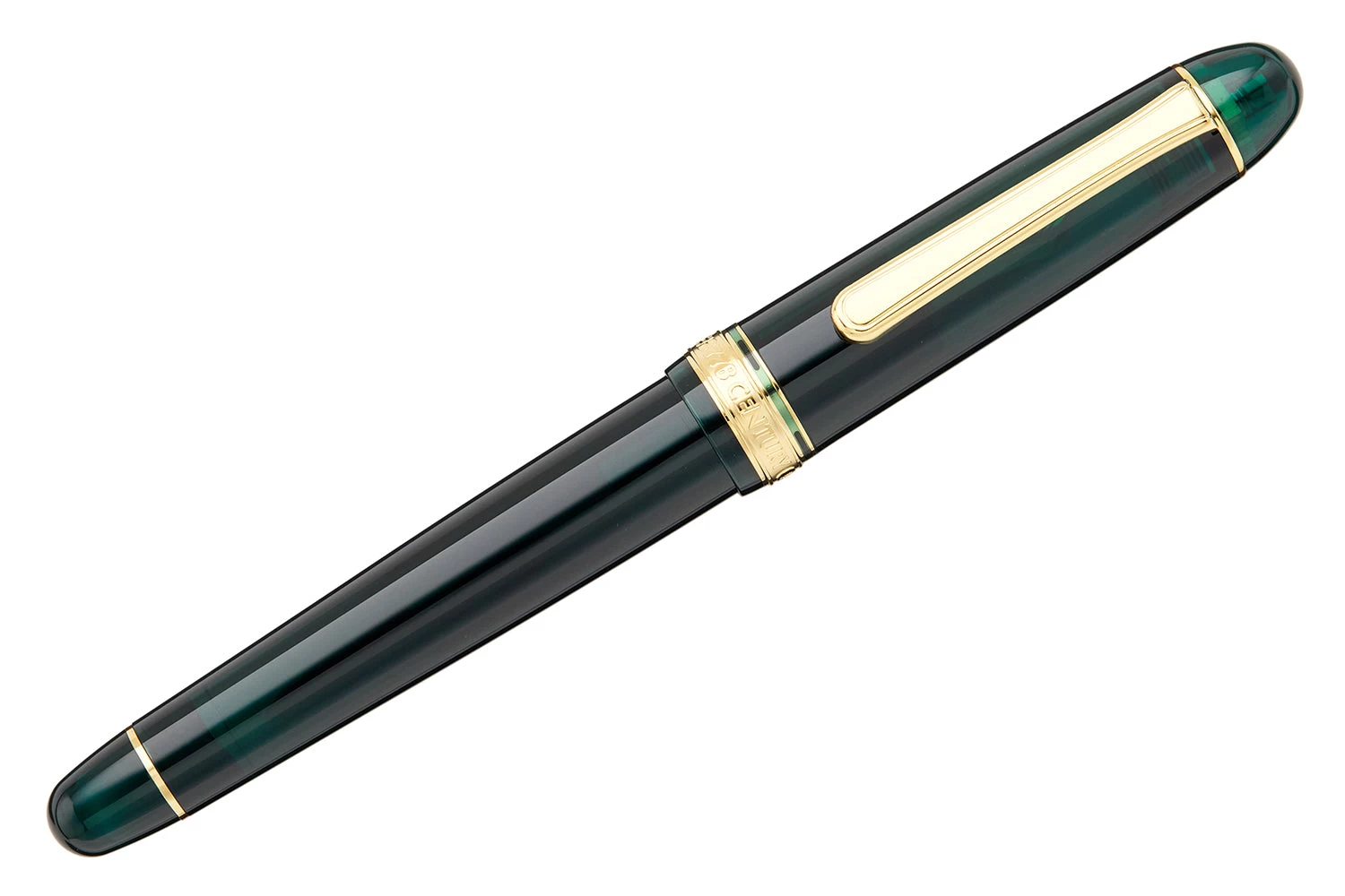 Platinum #3776 Century Fountain Pen - Laurel Green/Gold 4 Platinum #3776 Century Fountain Pen - Laurel Green/Gold - Image 2
