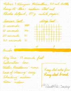 Rohrer & Klingner Helianthus - Ink Sample -Office Tools RK Helianthus 1