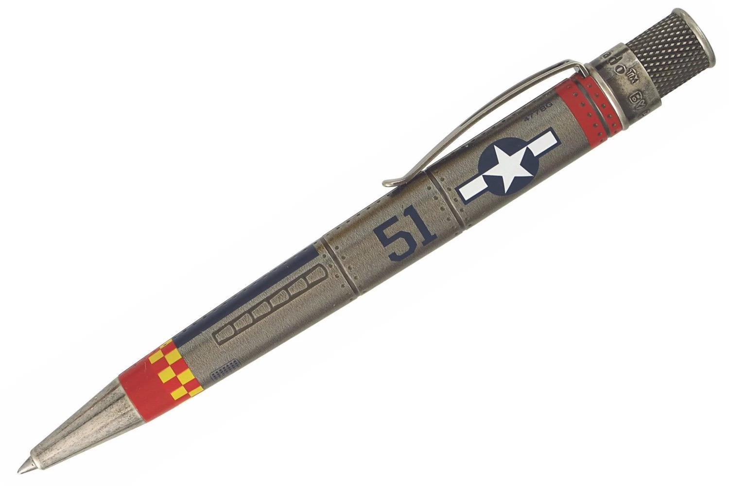 Retro 51 Tornado Rollerball Pen - P-51 Mustang 3 Retro 51 Tornado Rollerball Pen - P-51 Mustang