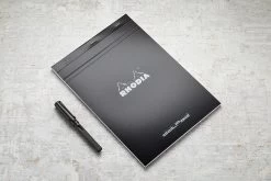 Rhodia No. 18 A4 Notepad - Black, Dot Grid -Office Tools Rhodia ClassicNotepad TopBound A4 No18 Stapled DotGrid Black 1