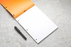 Rhodia No. 18 A4 Notepad - Orange, Lined With 3-Hole Punch -Office Tools Rhodia ClassicNotepad TopBound A4 No18 Stapled Lined 3HolePunch Orange 2