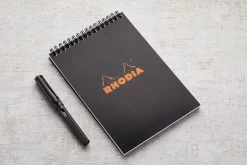 Rhodia No. 16 Top Wirebound A5 Notepad - Black, Lined -Office Tools Rhodia ClassicNotepad TopBound No16 Wirebound Graph Lined 1