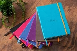 Rhodia Goalbook Dot Grid A5 Hardcover Journal - Turquoise (Ivory Paper) -Office Tools Rhodia GoalbooksHardcover BlackChocolateTurquoiseSapphirePurpleRaspberry group 2