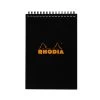 Rhodia No. 16 Top Wirebound A5 Notepad - Black, Graph -Office Tools Rhodia No16 A5 Wirebound Black Graph OW 1