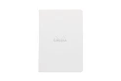 Rhodia Classic Side Staplebound A5 Notebook - Ice White, Lined