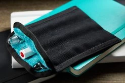 Rickshaw Bagworks 3 Pen Long Coozy - Black/Peacock 13 Rickshaw Bagworks 3 Pen Long Coozy - Black/Peacock -Office Tools Rickshaw 3PenSleeve BlkPeacock 3