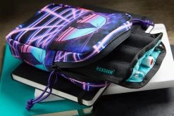 Rickshaw Bagworks 3 Pen Long Coozy - Black/Peacock 14 Rickshaw Bagworks 3 Pen Long Coozy - Black/Peacock -Office Tools Rickshaw 3PenSleeve BlkPeacock 4