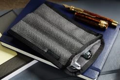 Rickshaw Bagworks 3 Pen Long Coozy - Tweed/Graphite -Office Tools Rickshaw 3PenSleeve Tweed 1
