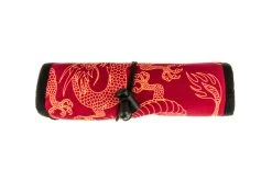 Rickshaw Bagworks Deluxe 6-Pen Roll - Red/Gold Dragon -Office Tools Rickshaw Bagworks Deluxe6PenRoll RedGoldDragon 4