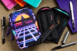 Rickshaw Bagworks 2 Pen Long Coozy - Black/Pink -Office Tools Rickshaw CoozyCase Synthscape PenSleeves BlkOrangePinkPeacock 1