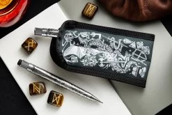 Retro 51 X Rickshaw Bagworks 2 Pen Coozy - Fire & Dice -Office Tools Rickshaw DoublePenCase Fire Dice 2