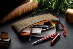 Rickshaw Bagworks Plush Pen/Gadget Pouch - Stout Brown/Mandarin -Office Tools Rickshaw Pen Gadget Pouch Tweed 3
