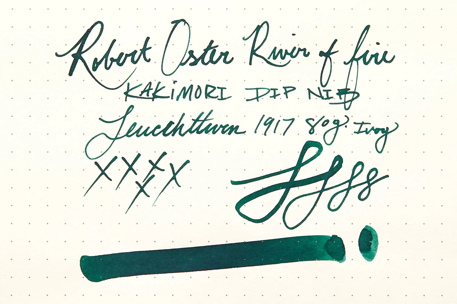 Robert Oster River Of Fire - Ink Sample 10 Robert Oster River Of Fire - Ink Sample - Image 8