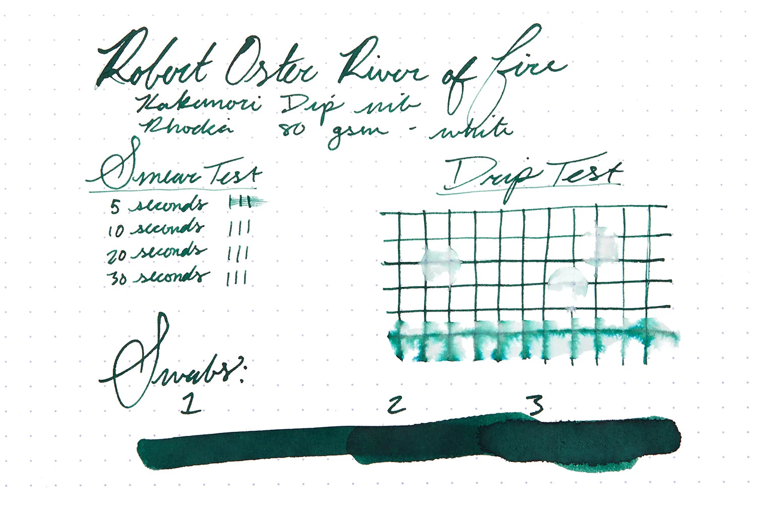 Robert Oster River Of Fire - Ink Sample 9 Robert Oster River Of Fire - Ink Sample - Image 7