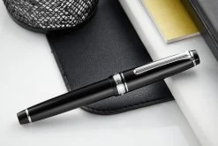 Sailor Pro Gear Slim Fountain Pen - Black/Silver -Office Tools Sailor PGS Black Silver 1