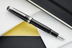 Sailor Pro Gear Slim Fountain Pen - Black/Silver -Office Tools Sailor PGS Black Silver 2