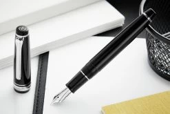 Sailor Pro Gear Slim Fountain Pen - Black/Silver -Office Tools Sailor PGS Black Silver 3