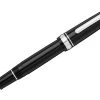Sailor Pro Gear Slim Fountain Pen - Black/Silver -Office Tools Sailor ProGearSlim Black SilverTrim OW 2