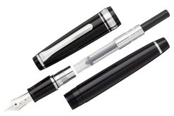 Sailor Pro Gear Slim Fountain Pen - Black/Silver -Office Tools Sailor ProGearSlim Black SilverTrim OW 3