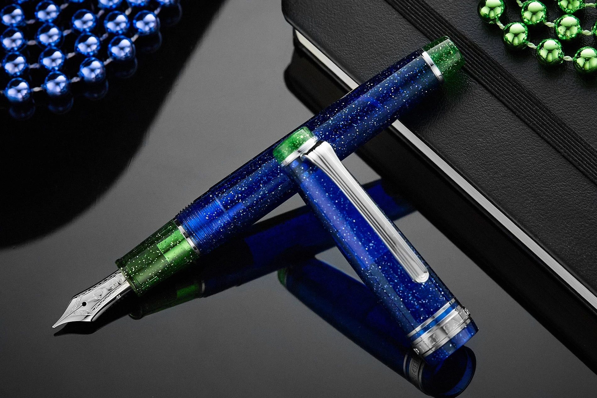 Sailor Pro Gear Slim Fountain Pen - Northern Lights Blue 6 Sailor Pro Gear Slim Fountain Pen - Northern Lights Blue - Image 4