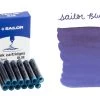 Sailor Blue - Ink Cartridges 2 Sailor Blue - Ink Cartridges -Office Tools Sailor Standard Blue Cartridge SwabText