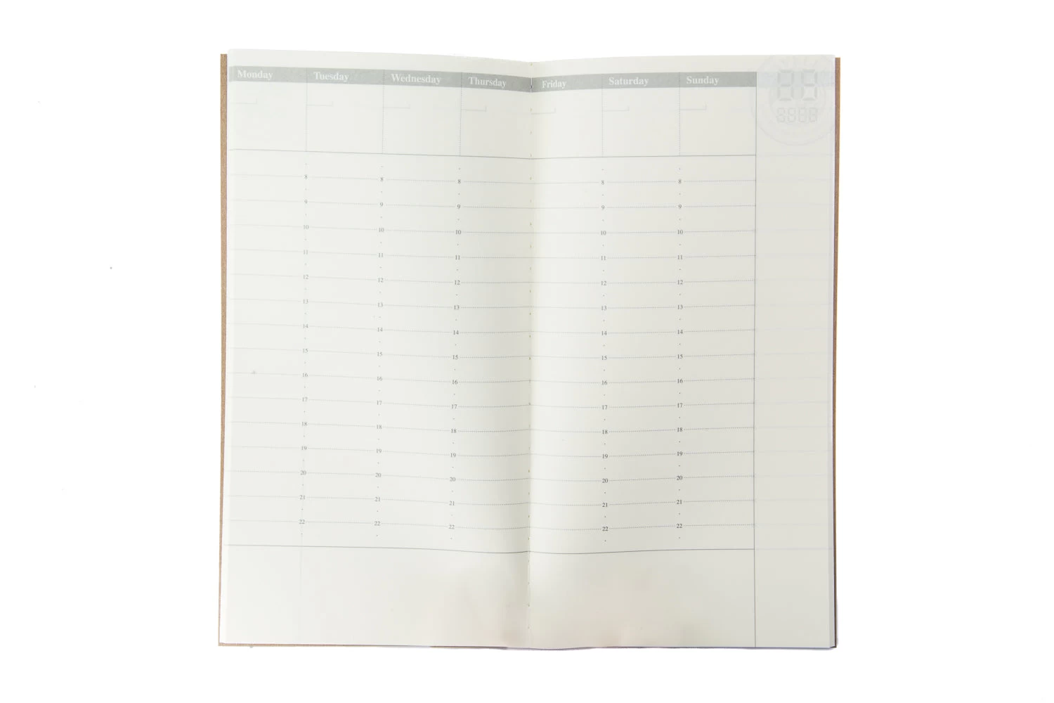 Traveler's Notebook Regular Refill 018 - Weekly Planner 4 Traveler's Notebook Regular Refill 018 - Weekly Planner - Image 3