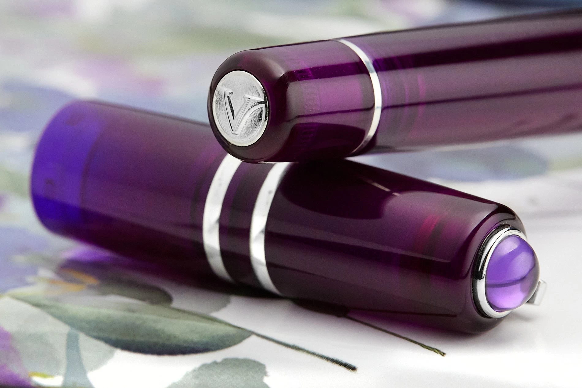 Visconti Homo Sapiens Demo Stones Fountain Pen - Amethyst 13 Visconti Homo Sapiens Demo Stones Fountain Pen - Amethyst - Image 11