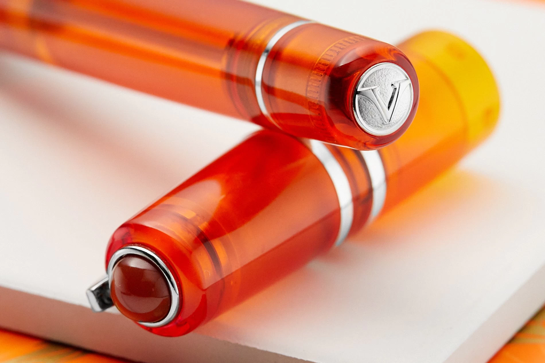 Visconti Homo Sapiens Demo Stones Fountain Pen - Mandarin Garnet 13 Visconti Homo Sapiens Demo Stones Fountain Pen - Mandarin Garnet - Image 11