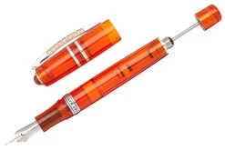 Visconti Homo Sapiens Demo Stones Fountain Pen - Mandarin Garnet 18 Visconti Homo Sapiens Demo Stones Fountain Pen - Mandarin Garnet -Office Tools Visconti HomoSapiens DemoStones Orange OW 3