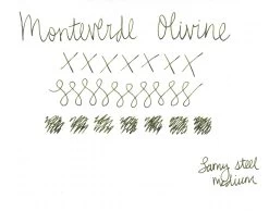 Monteverde Olivine - Ink Sample -Office Tools WS Monteverde Olivine 1