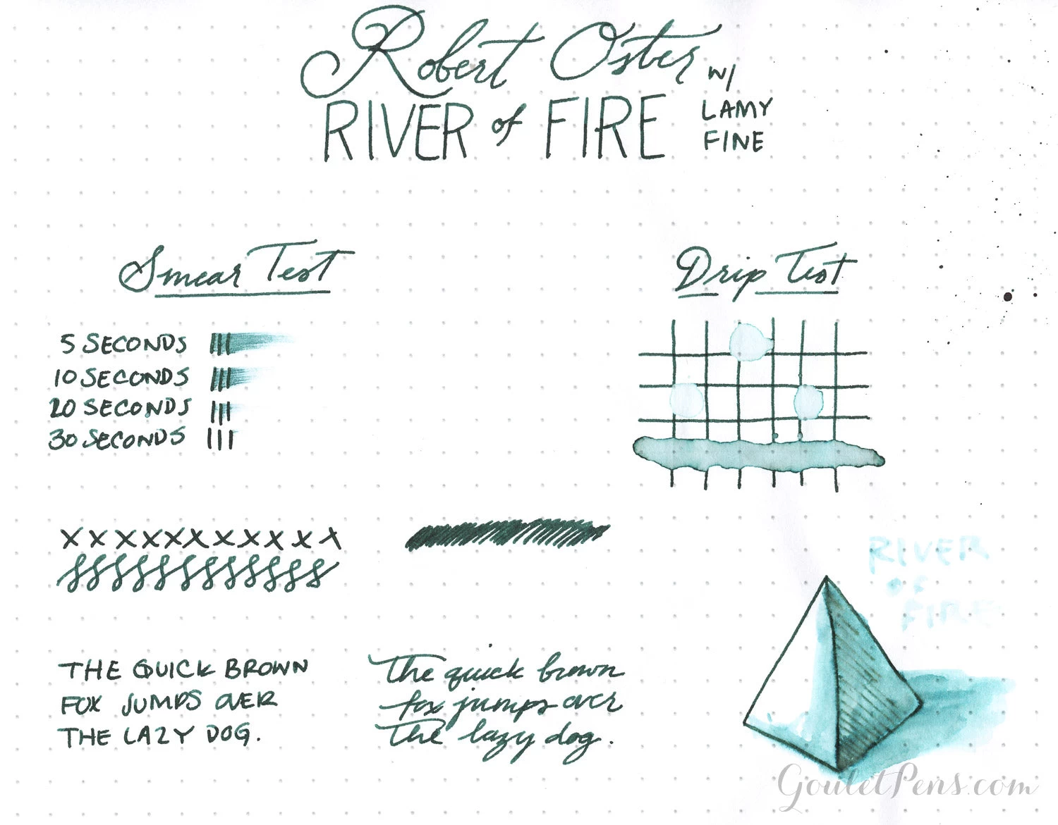 Robert Oster River Of Fire - Ink Sample 12 Robert Oster River Of Fire - Ink Sample - Image 10