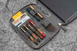 Galen Leather Zippered A5 Notebook Folio - Crazy Horse Smoky -Office Tools leather zippered a5 leuchtturm1917 notebook folio crazy horse smoky 3 1024x1024 28e77671 9c08 4250 9fe2 94333032d9fb